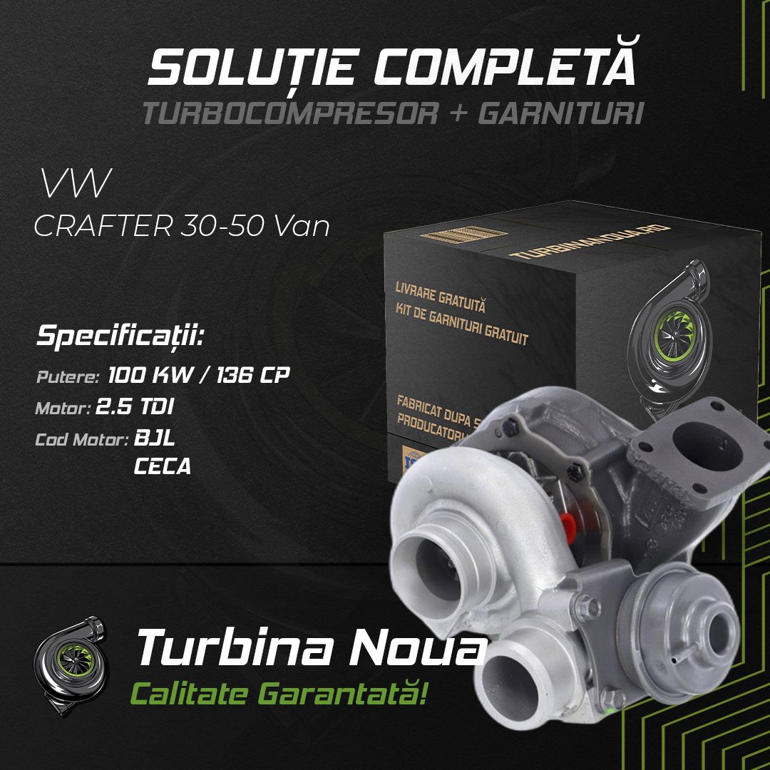 Turbina VW CRAFTER 30-50 Van 2.5 TDI 100 KW / 136 CP Noua - Image 2