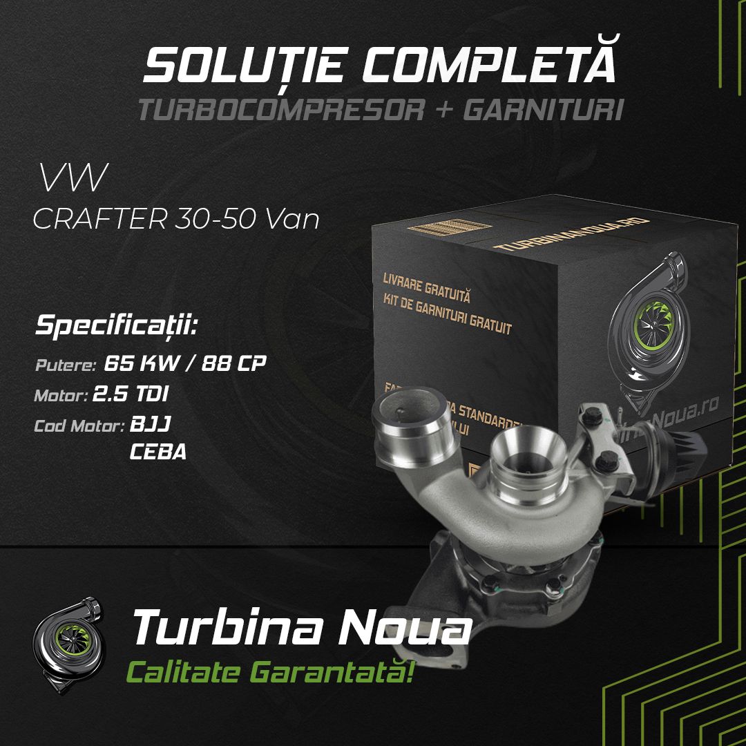 Turbina VW CRAFTER 30-50 Van 2.5 TDI 65 KW / 88 CP Noua - Image 2