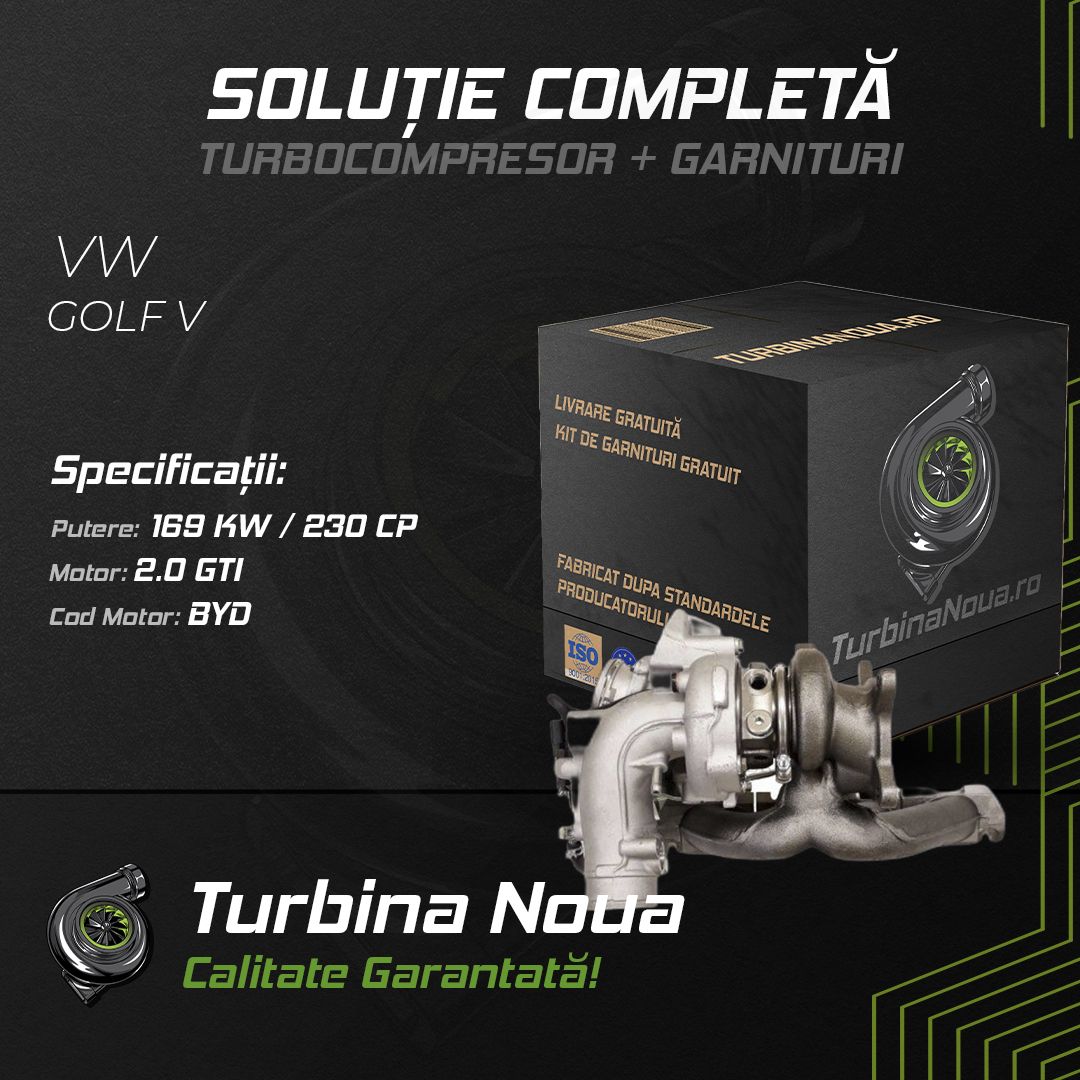 Turbina VW GOLF V 2.0 GTI 169 KW / 230 CP Noua - Image 2