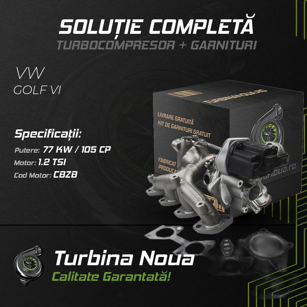 Turbina VW GOLF VI 1.2 TSI 77 KW / 105 CP Noua - Image 2