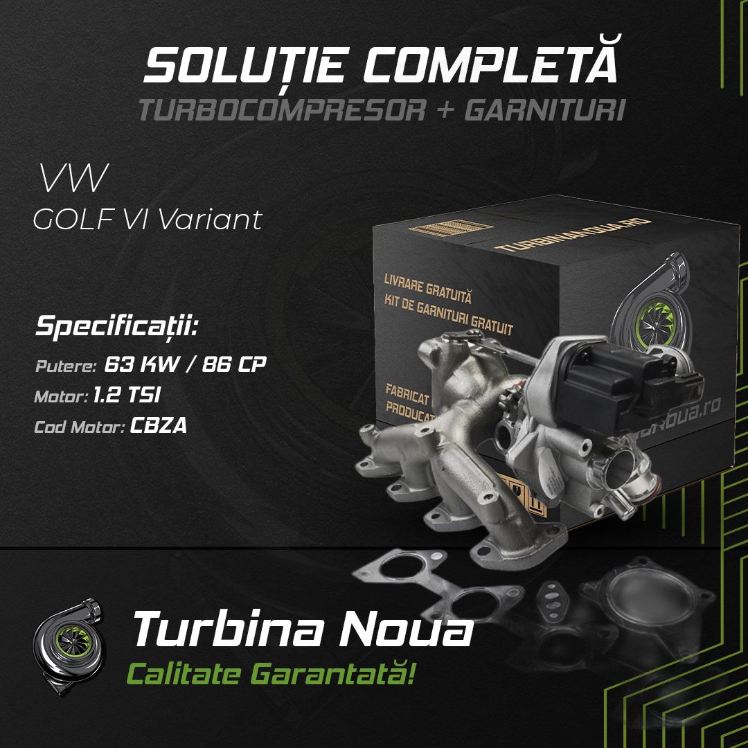 Turbina VW GOLF VI Variant 1.2 TSI 63 KW / 86 CP Noua - Image 2