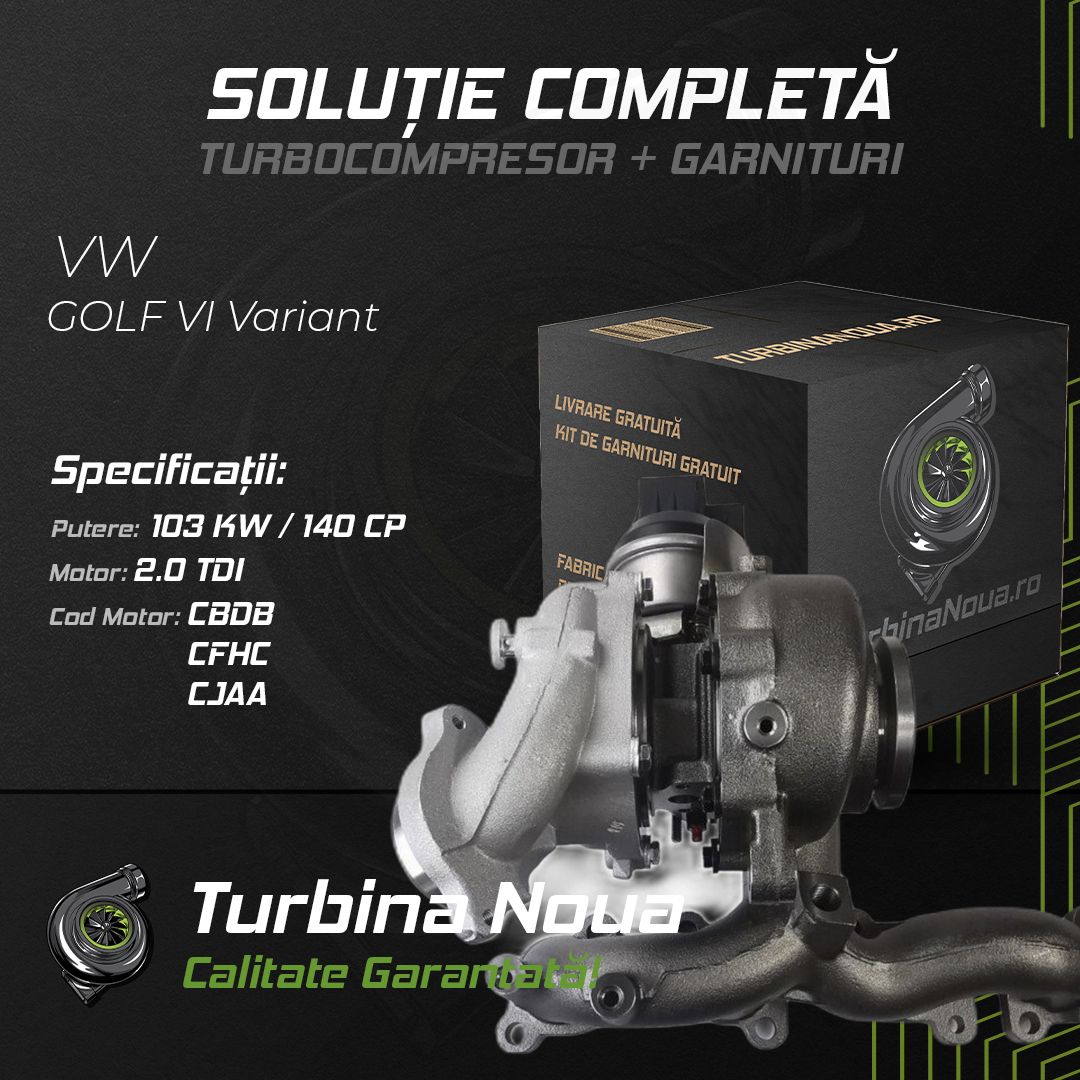 Turbina VW GOLF VI Variant 2.0 TDI 103 KW / 140 CP Noua - Image 2