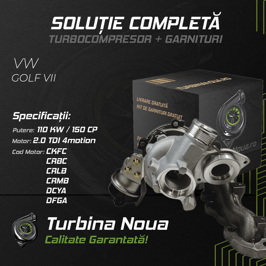 Turbina VW GOLF VII 2.0 TDI 4motion 110 KW / 150 CP Noua - Image 2