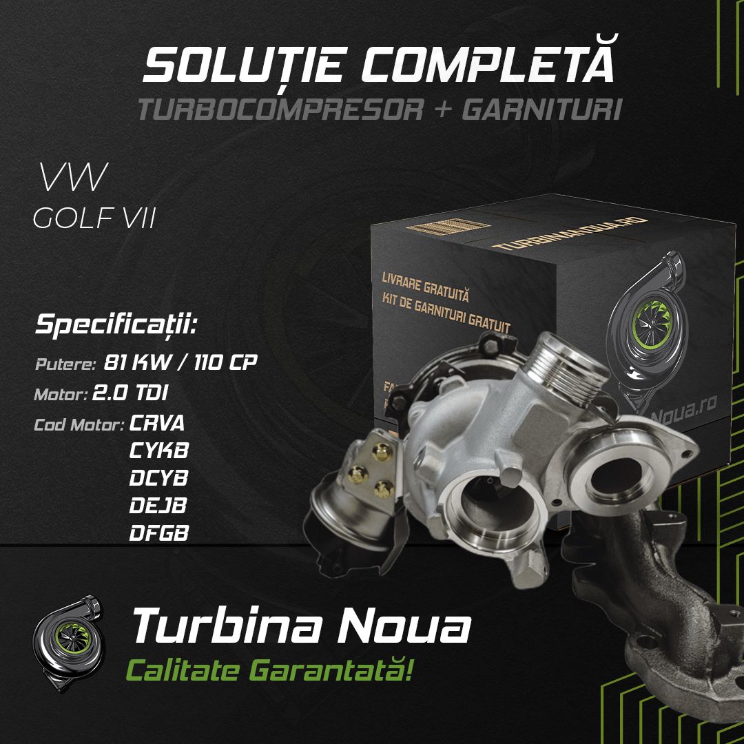 Turbina VW GOLF VII 2.0 TDI 81 KW / 110 CP Noua - Image 2