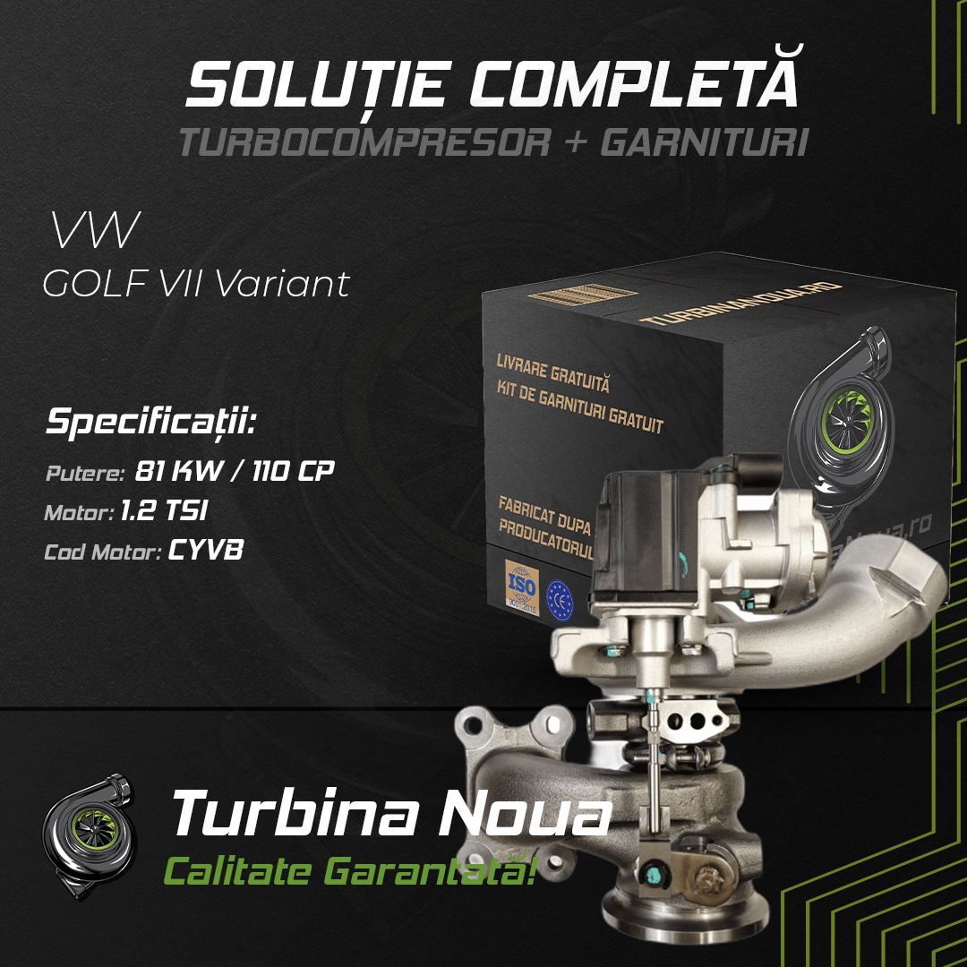 Turbina VW GOLF VII Variant 1.2 TSI 81 KW / 110 CP Noua - Image 2