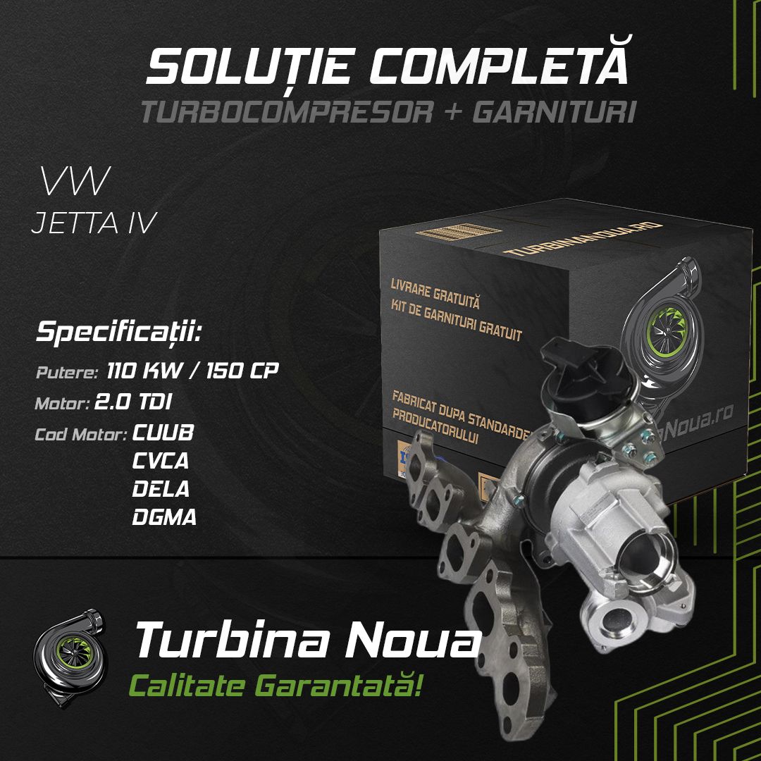 Turbina VW JETTA IV 2.0 TDI 110 KW / 150 CP Noua - Image 2