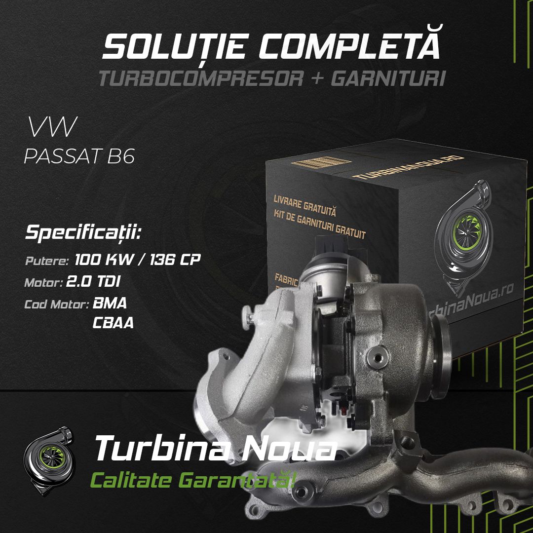 Turbina VW PASSAT B6 2.0 TDI 100 KW / 136 CP Noua - Image 2