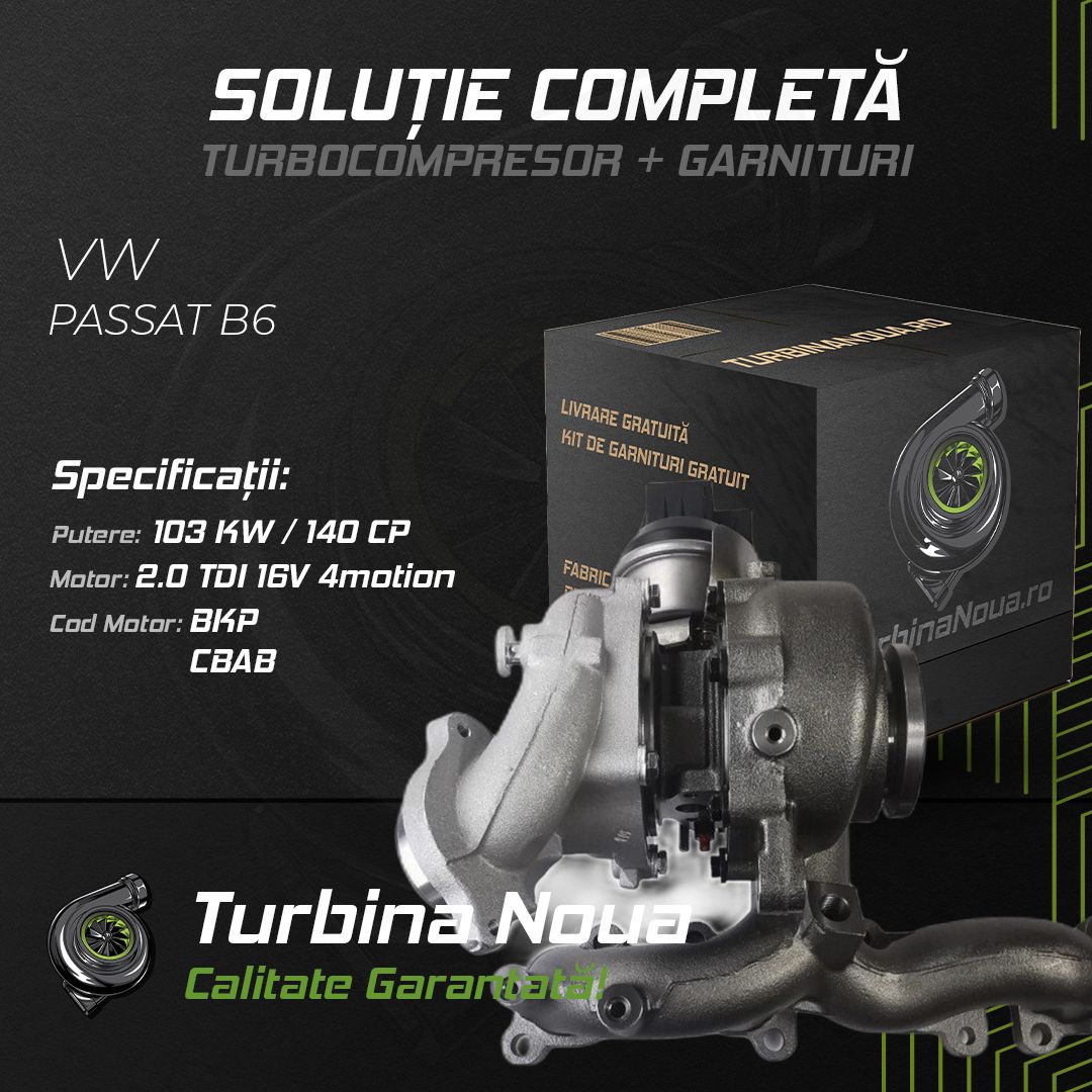 Turbina VW PASSAT B6 2.0 TDI 16V 4motion 103 KW / 140 CP Noua - Image 2