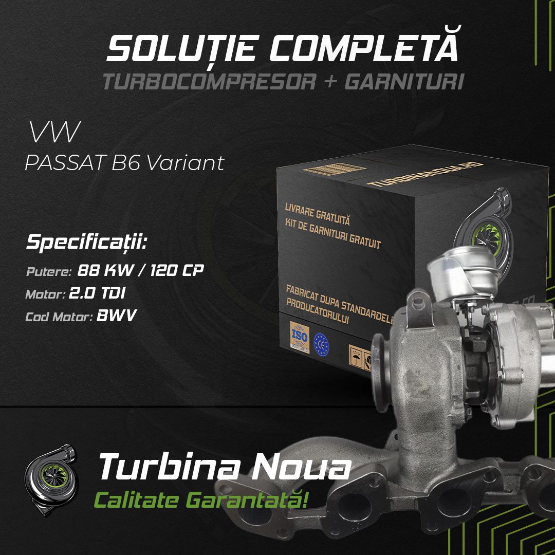 Turbina VW PASSAT B6 Variant 2.0 TDI 88 KW / 120 CP Noua - Image 2