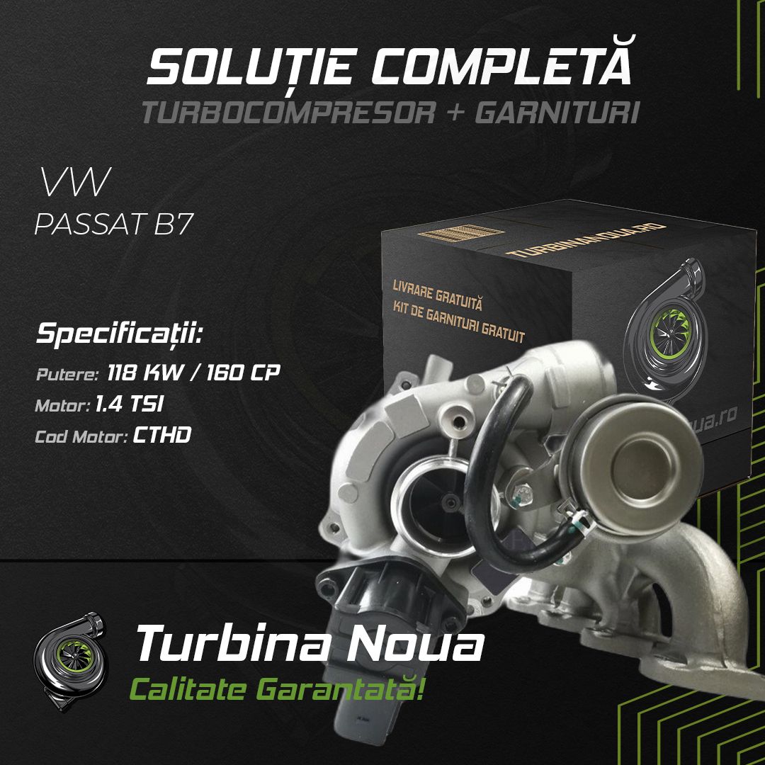 Turbina VW PASSAT B7 1.4 TSI 118 KW / 160 CP Noua - Image 2