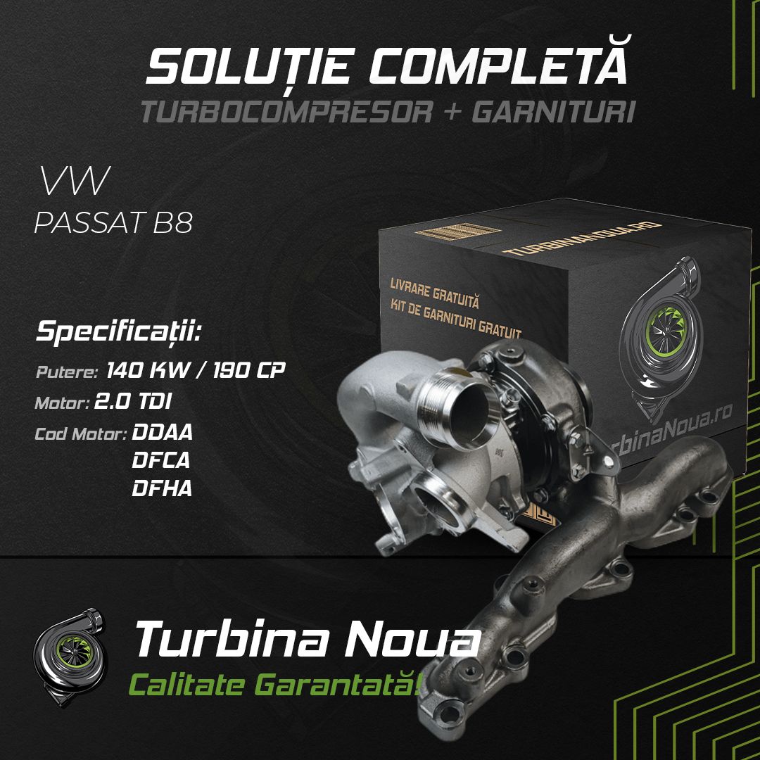 Turbina VW PASSAT B8 2.0 TDI 140 KW / 190 CP Noua - Image 2