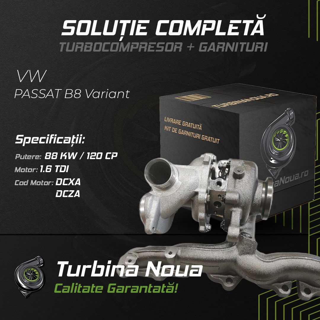 Turbina VW PASSAT B8 Variant 1.6 TDI 88 KW / 120 CP Noua - Image 2