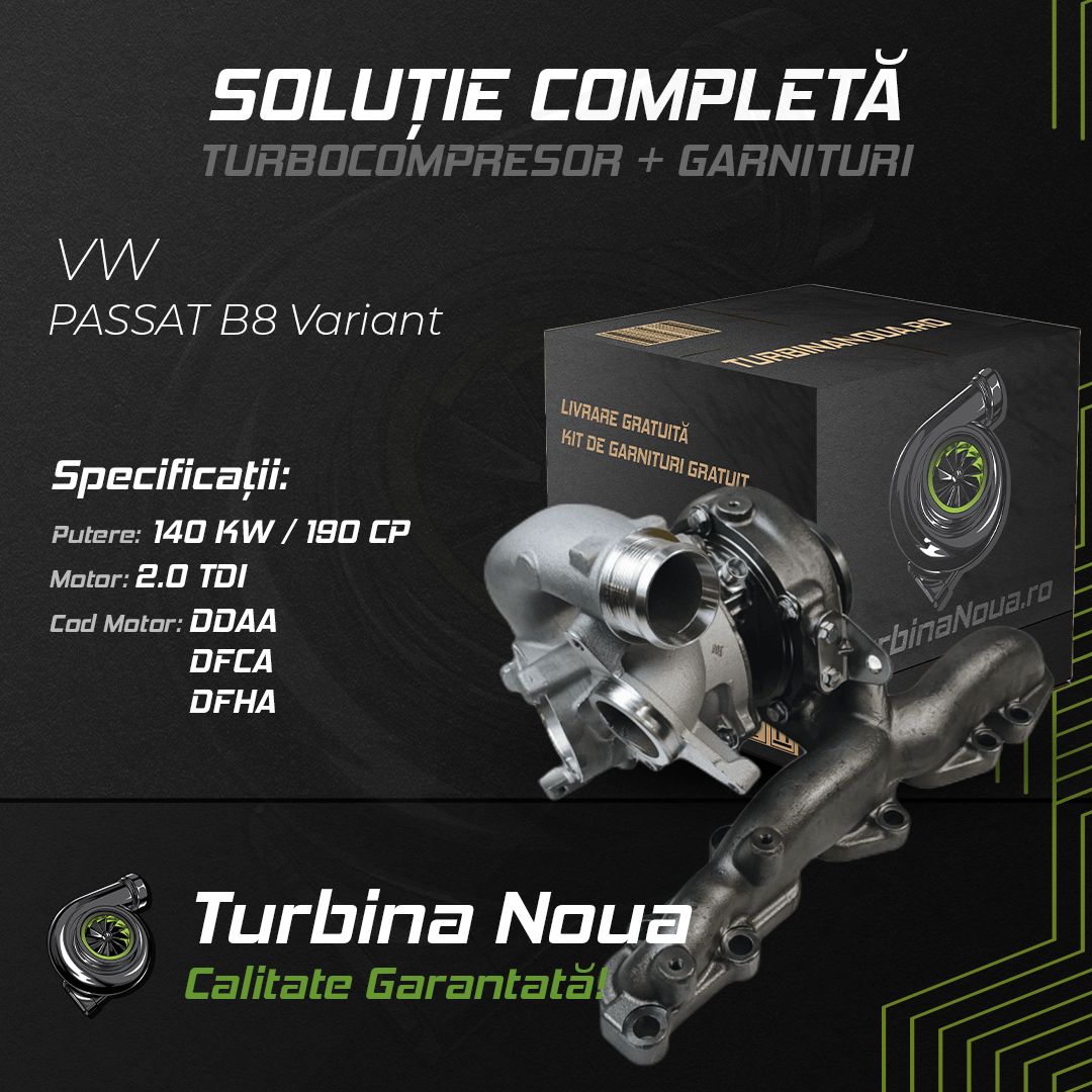 Turbina VW PASSAT B8 Variant 2.0 TDI 140 KW / 190 CP Noua - Image 2