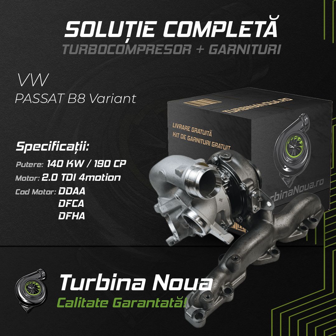 Turbina VW PASSAT B8 Variant 2.0 TDI 4motion 140 KW / 190 CP Noua - Image 2