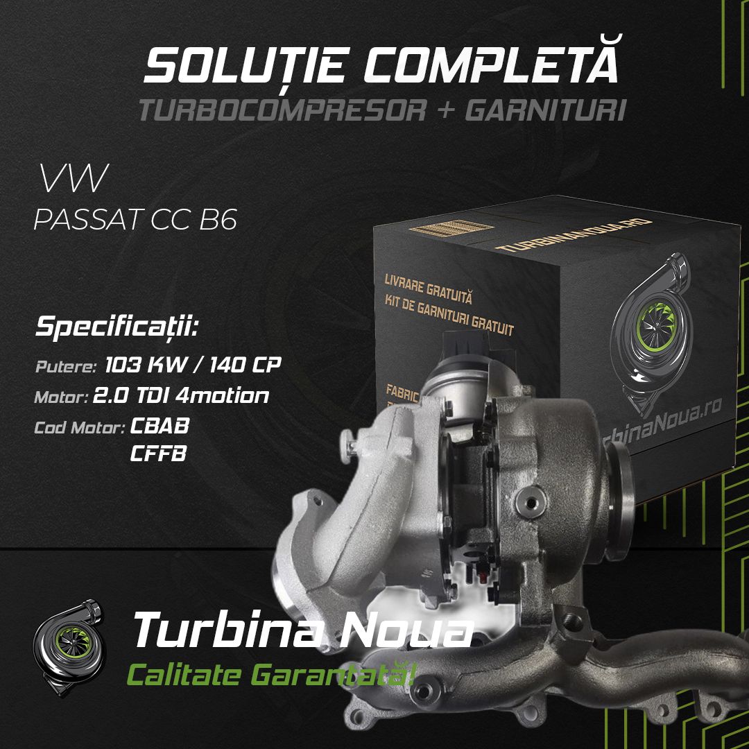 Turbina VW PASSAT CC B6 2.0 TDI 4motion 103 KW / 140 CP Noua - Image 2