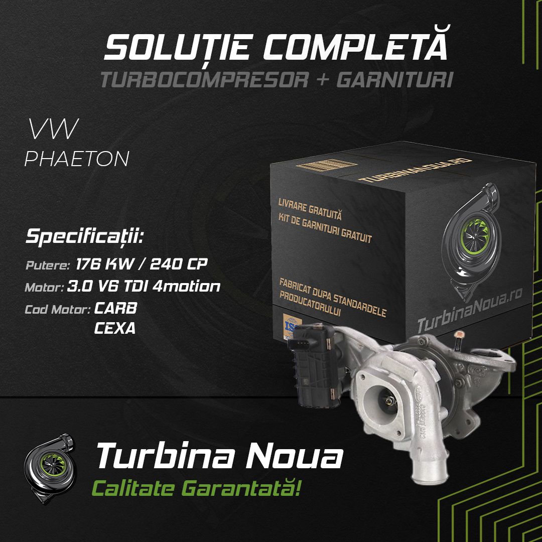 Turbina VW PHAETON 3.0 V6 TDI 4motion 176 KW / 240 CP Noua - Image 2