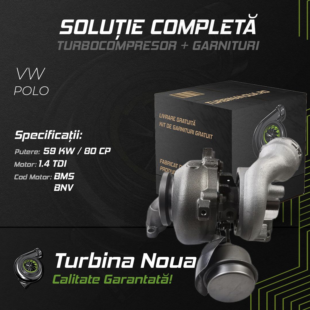 Turbina VW POLO 1.4 TDI 59 KW / 80 CP Noua - Image 2