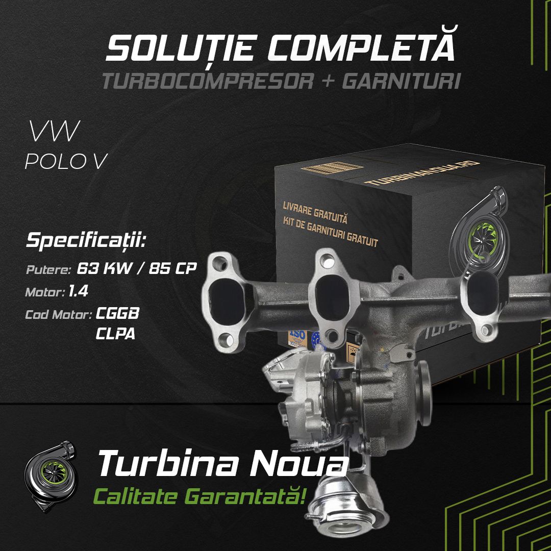 Turbina VW POLO V 1.4 63 KW / 85 CP Noua - Image 2