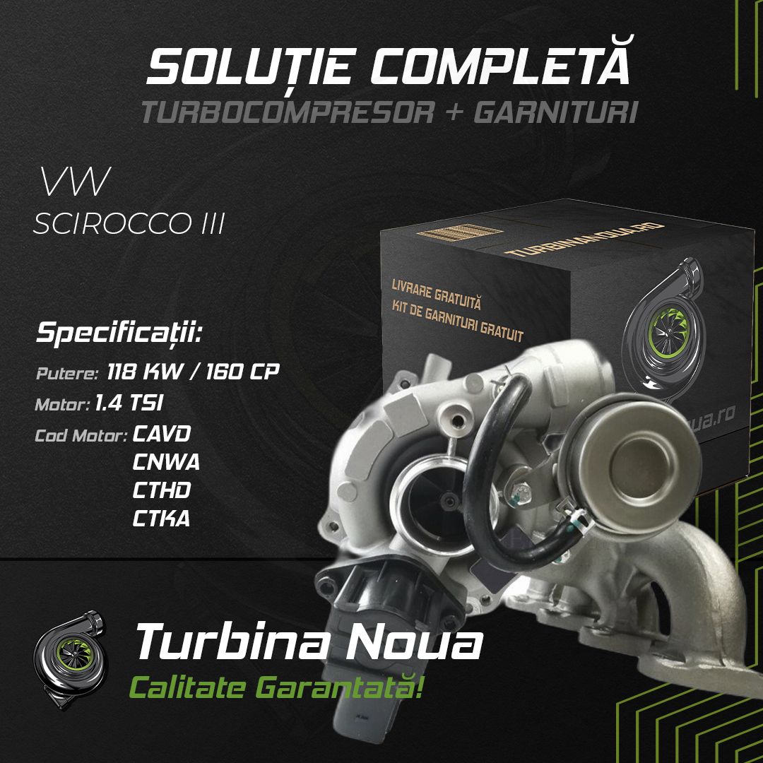 Turbina VW SCIROCCO III 1.4 TSI 118 KW / 160 CP Noua - Image 2