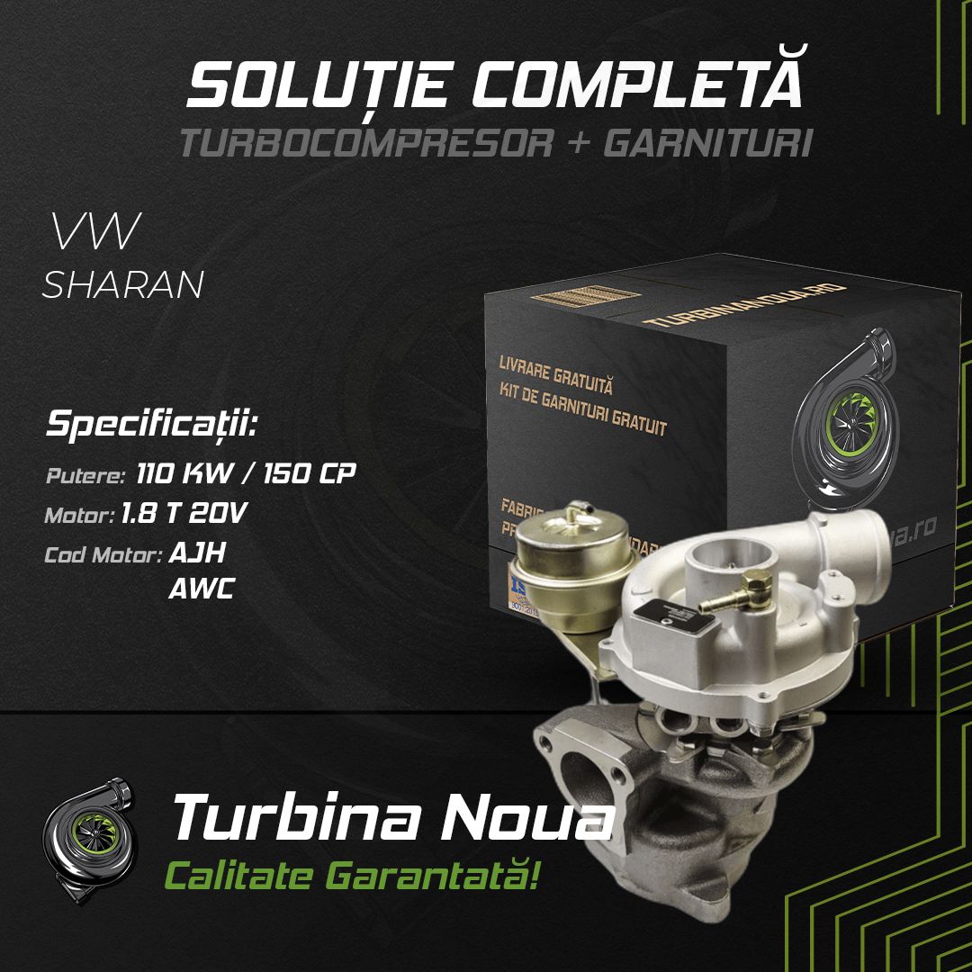 Turbina VW SHARAN 1.8 T 20V 110 KW / 150 CP Noua - Image 2