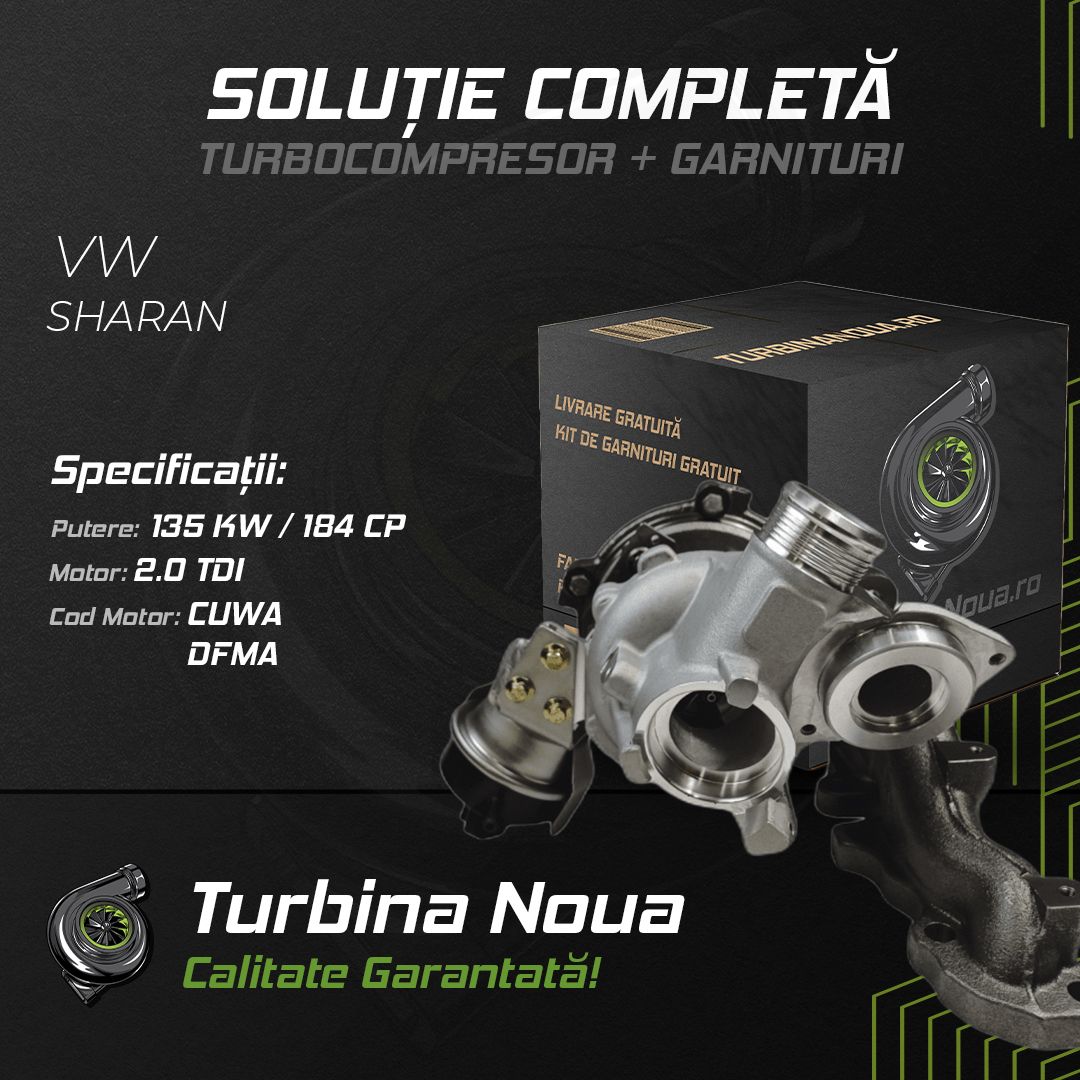 Turbina VW SHARAN 2.0 TDI 135 KW / 184 CP Noua - Image 2