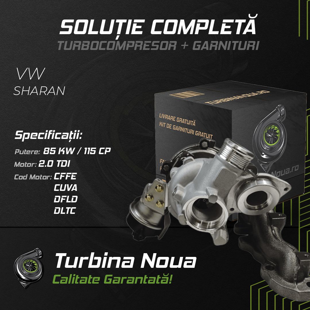Turbina VW SHARAN 2.0 TDI 85 KW / 115 CP Noua - Image 2