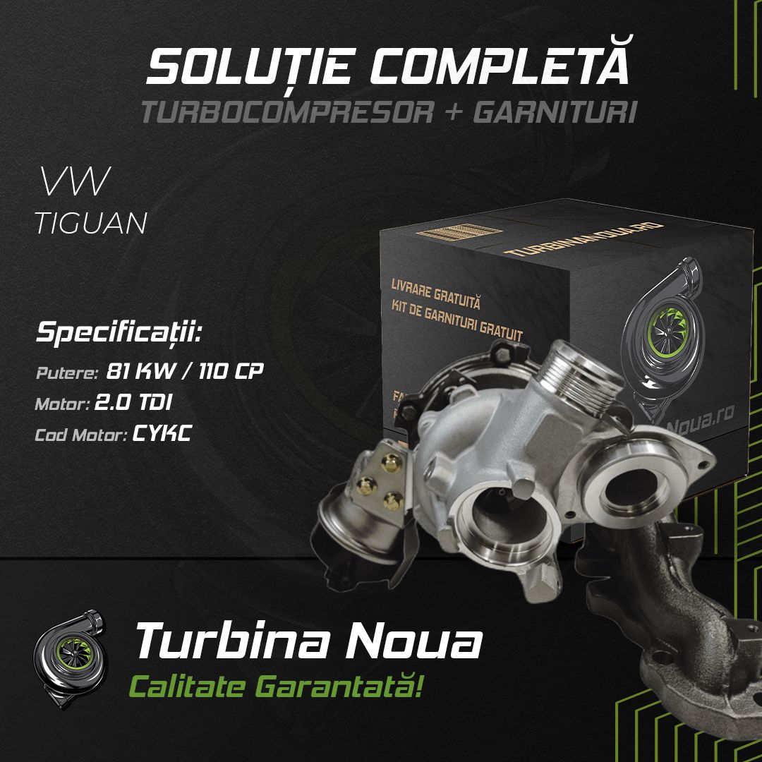 Turbina VW TIGUAN 2.0 TDI 81 KW / 110 CP Noua - Image 2