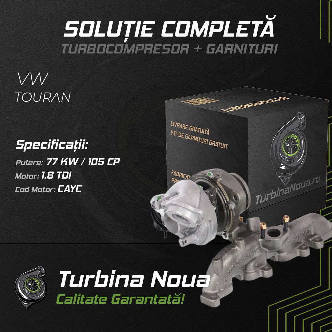 Turbina VW TOURAN 1.6 TDI 77 KW / 105 CP Noua - Image 2