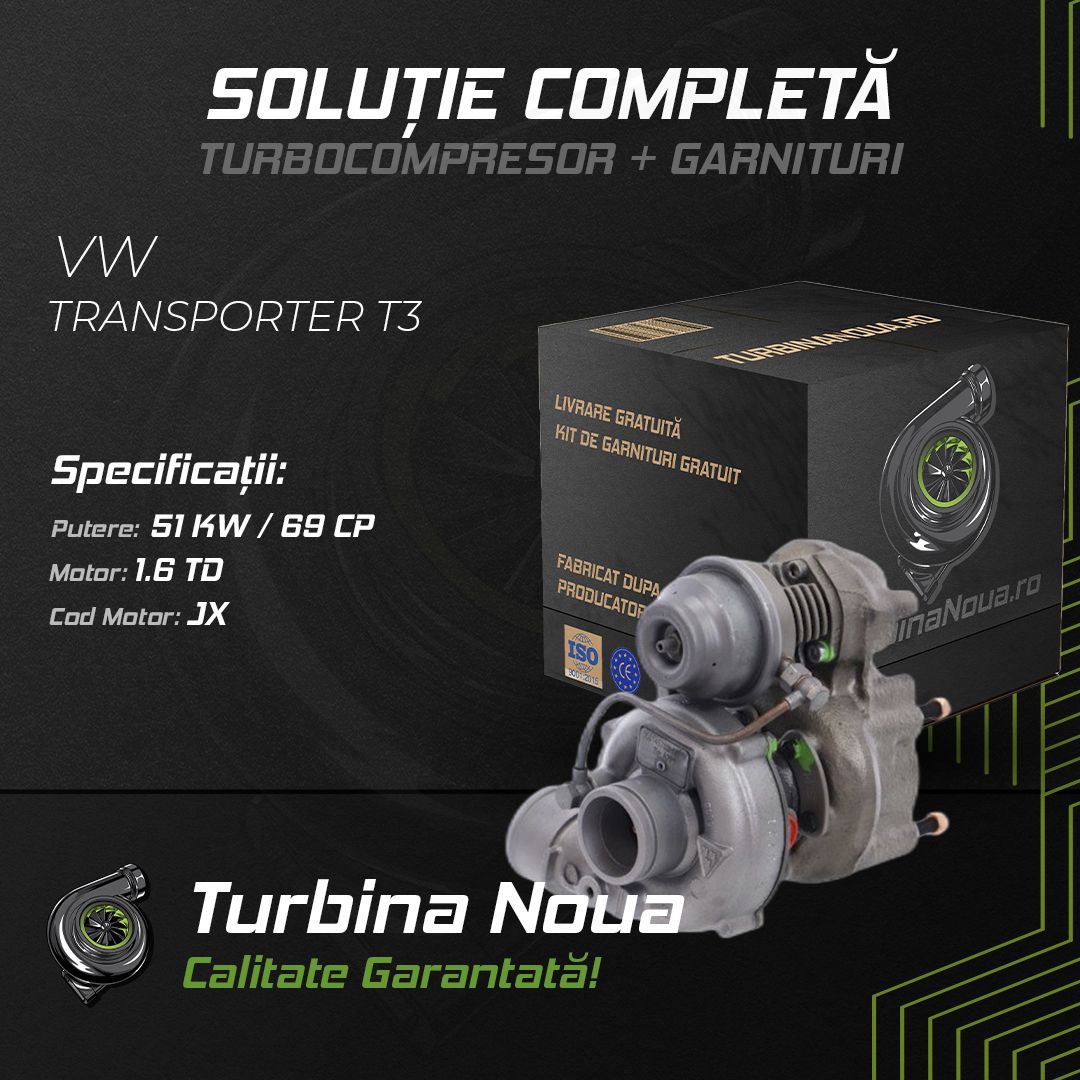 Turbina VW TRANSPORTER T3 1.6 TD 51 KW / 69 CP Noua - Image 2