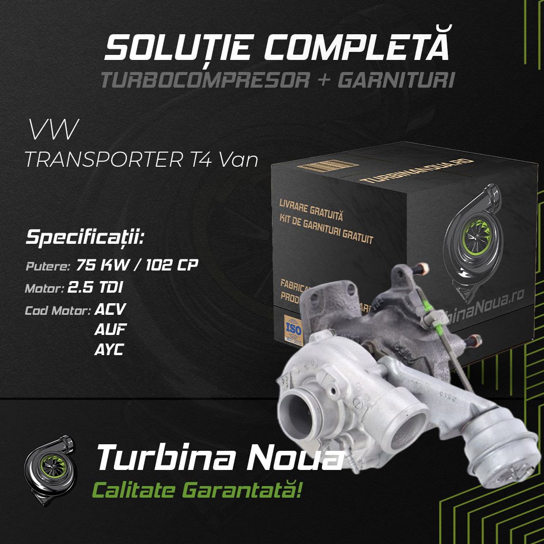 Turbina VW TRANSPORTER T4 Van 2.5 TDI 75 KW / 102 CP Noua - Image 2