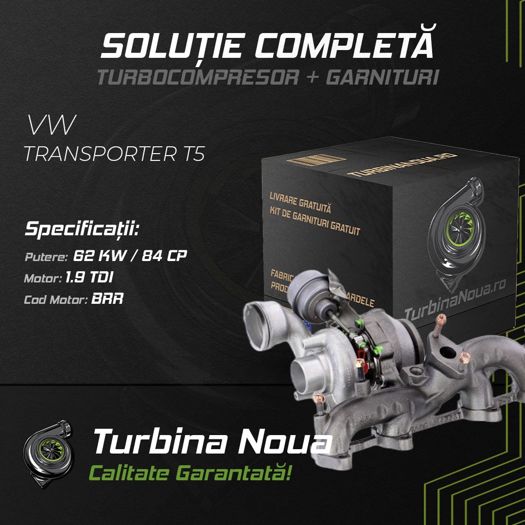 Turbina VW TRANSPORTER T5 1.9 TDI 62 KW / 84 CP Noua - Image 2