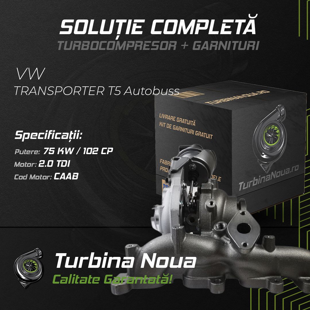 Turbina VW TRANSPORTER T5 Autobuss 2.0 TDI 75 KW / 102 CP Noua - Image 2