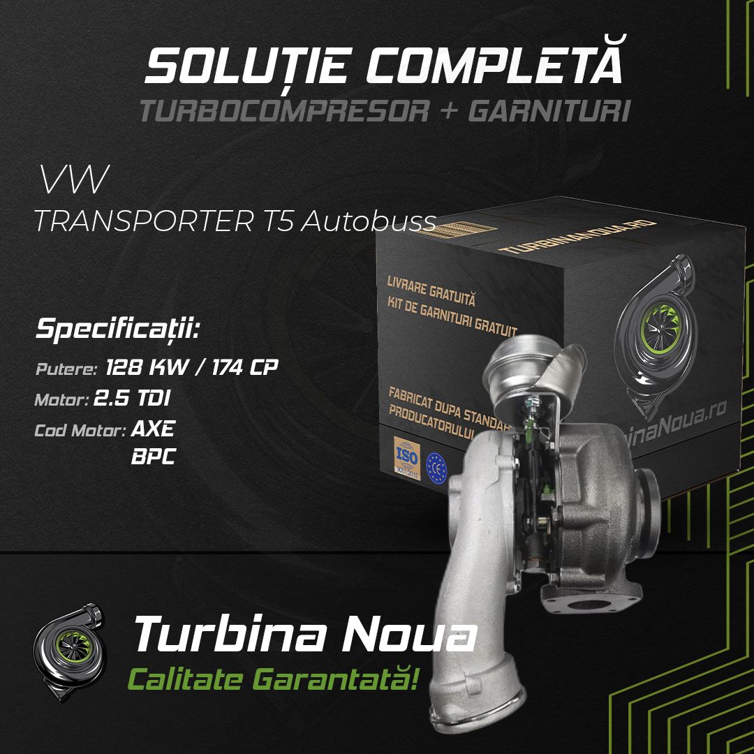 Turbina VW TRANSPORTER T5 Autobuss 2.5 TDI 128 KW / 174 CP Noua - Image 2