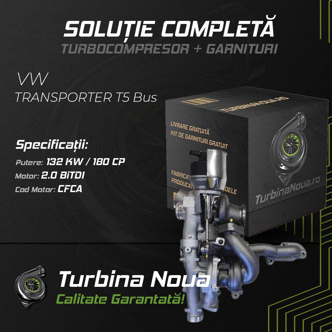 Turbina VW TRANSPORTER T5 Bus 2.0 BiTDI 132 KW / 180 CP Noua - Image 2