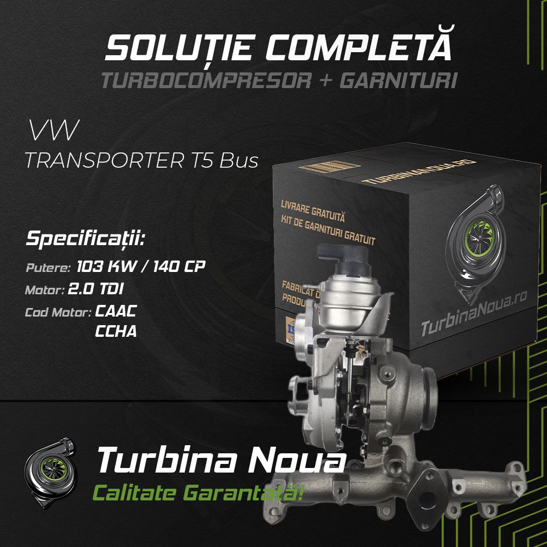 Turbina VW TRANSPORTER T5 Bus 2.0 TDI 103 KW / 140 CP Noua - Image 2