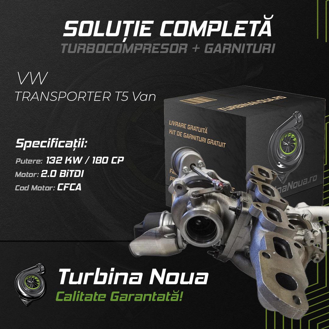 Turbina VW TRANSPORTER T5 Van 2.0 BiTDI 132 KW / 180 CP Noua - Image 2