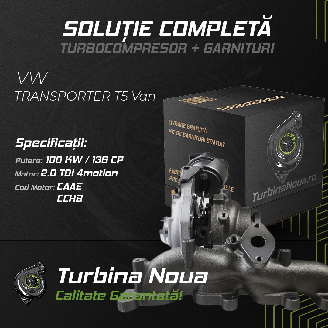 Turbina VW TRANSPORTER T5 Van 2.0 TDI 4motion 100 KW / 136 CP Noua - Image 2