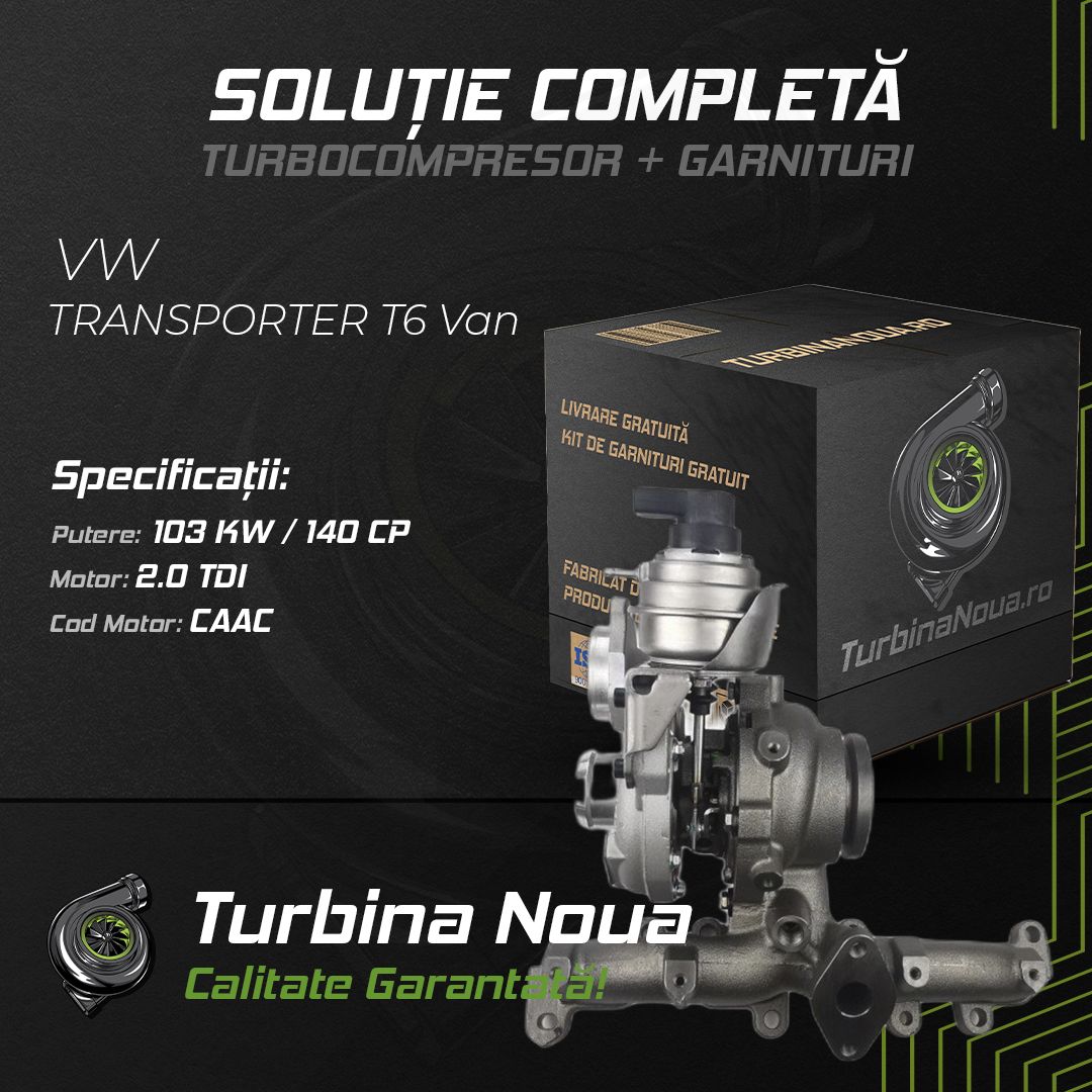 Turbina VW TRANSPORTER T6 Van 2.0 TDI 103 KW / 140 CP Noua - Image 2